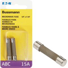 EATON Eaton BP/ABC-15 Ceramic Tube Fuse 15A 250V 2-pack