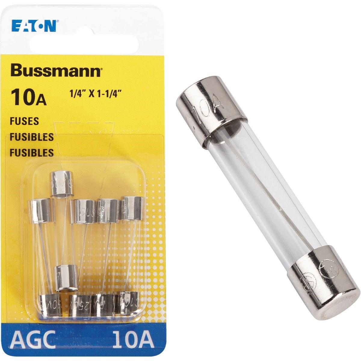 EATON Eaton BP/AGC-10-RP Agc Glass Tube Fuse 10A 250V 5 Pack