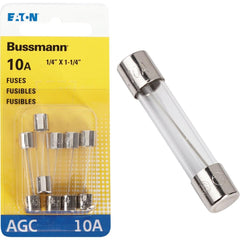 EATON Eaton BP/AGC-10-RP Agc Glass Tube Fuse 10A 250V 5 Pack