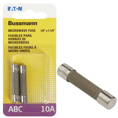 EATON Eaton BP/ABC-10 Ceramic Tube Fuse 10A 250V 2-pack