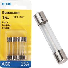 EATON Eaton BP/AGC-15-RP Agc Glass Tube Fuse 15A 32V 5-pack