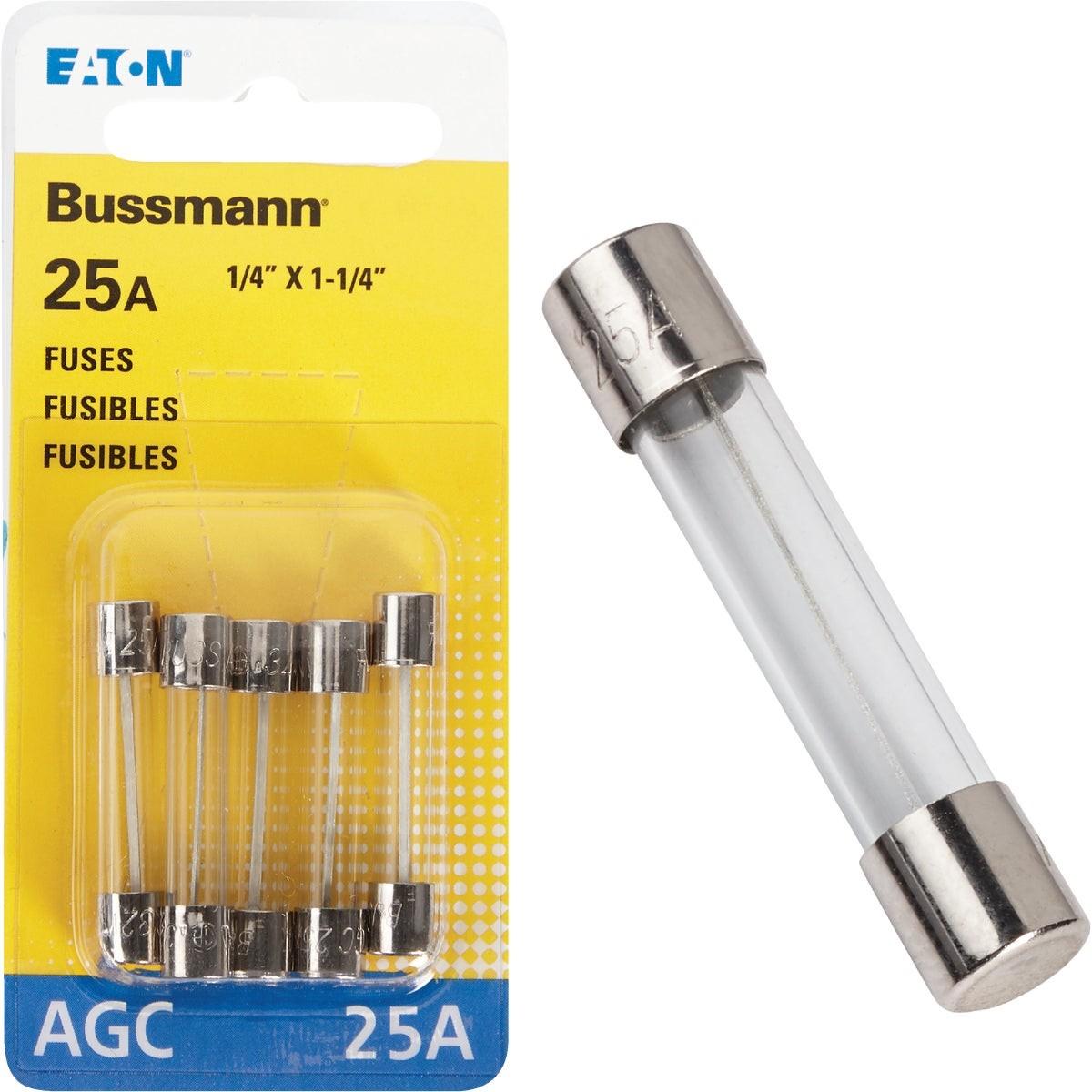 EATON Eaton BP/AGC-25-RP Agc Glass Tube Fuse 25A 32V 5-pack
