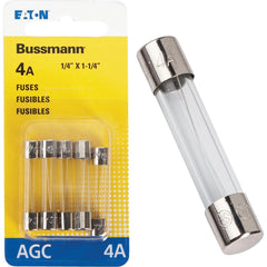 EATON Eaton BP/AGC-4-RP Agc Glass Tube Fuse 4A 250V 5 Pack