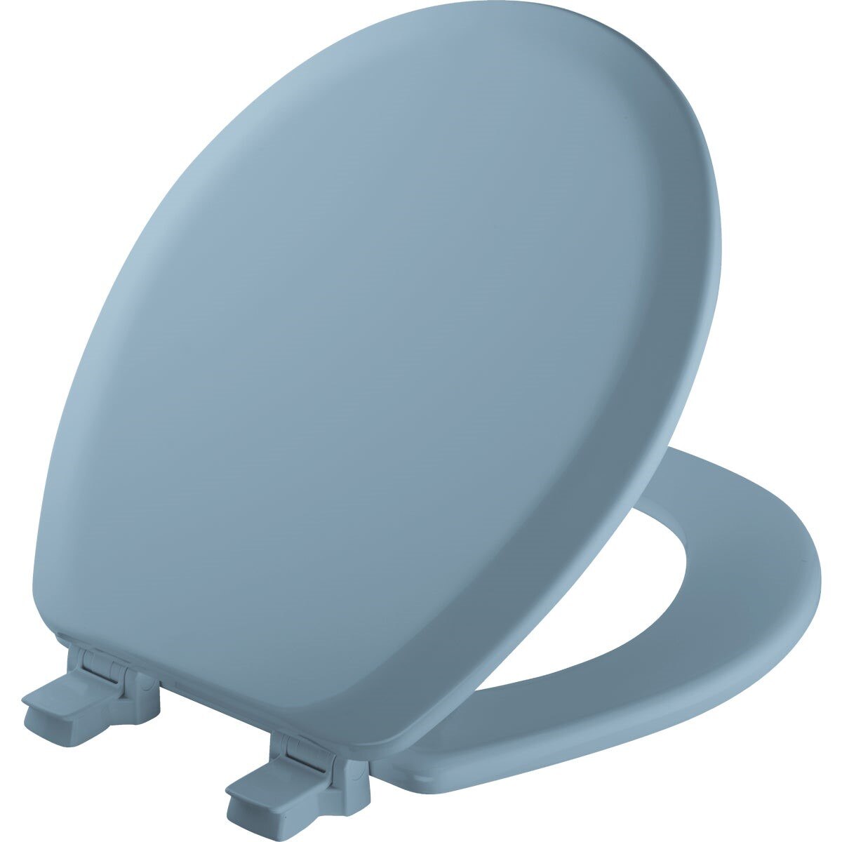 BEMIS Bemis 41EC034 Round Closed Front Toilet Seat Blue Wood