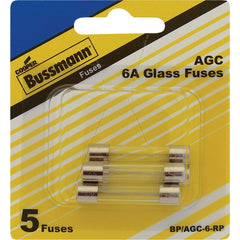 EATON Eaton BP/AGC-6-RP 6A Agc Glass Tube Fuse 250V 5-pack