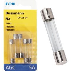 EATON Eaton BP/AGC-5-RP Agc Glass Tube Fuse 5A 250V 5-pack
