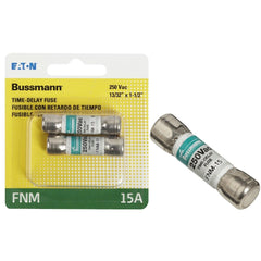 EATON Eaton BP/FNM-15 Time Delay Cartridge Fuse 15A 2-pack