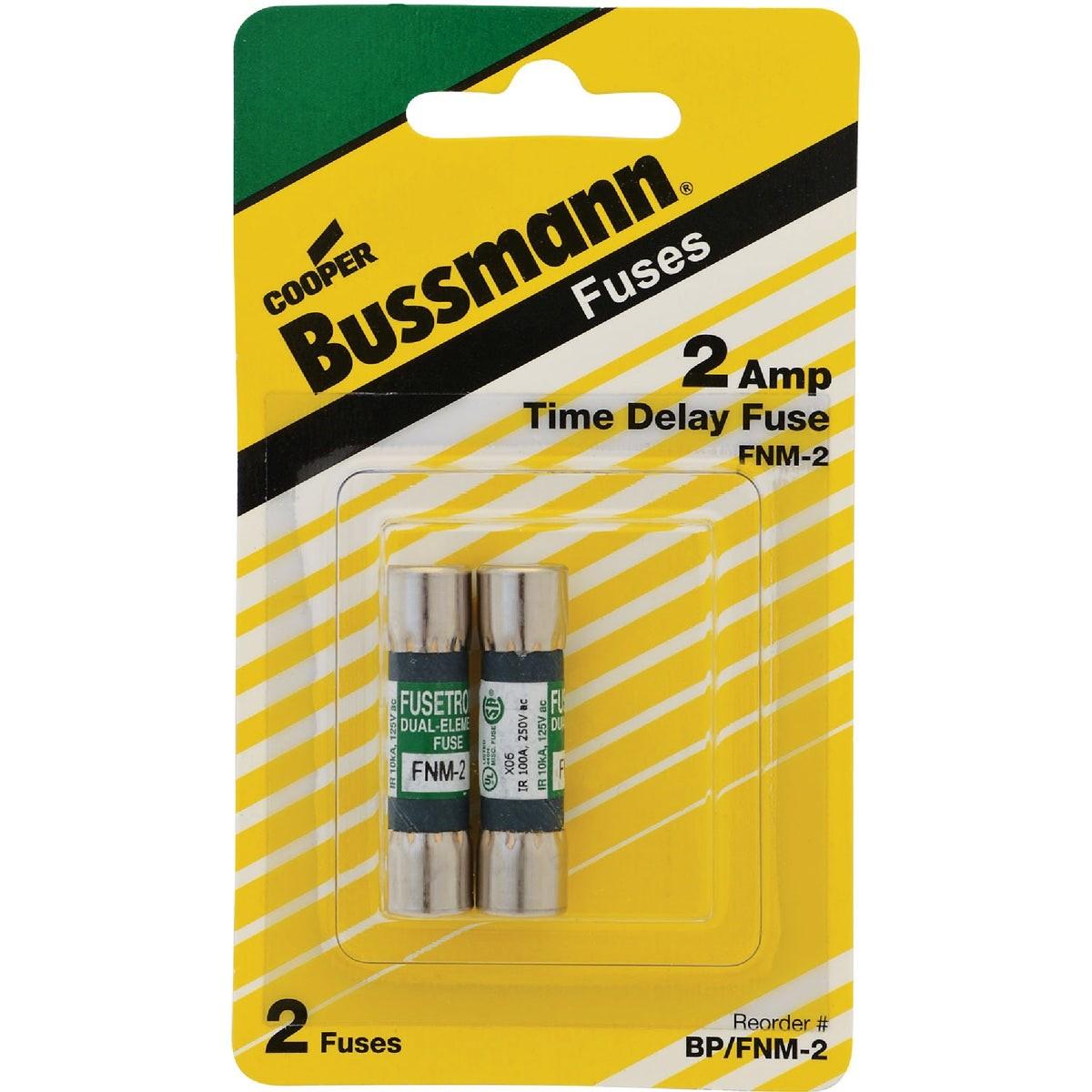 EATON Eaton BP/FNM-2 Time Delay Cartridge Fuse 2A 2-pack