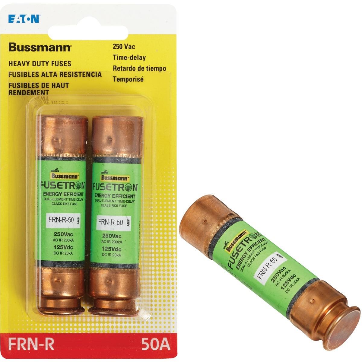 EATON Eaton BP/FRN-R-50 50A Time Delay Cartridge Fuse 2-pack