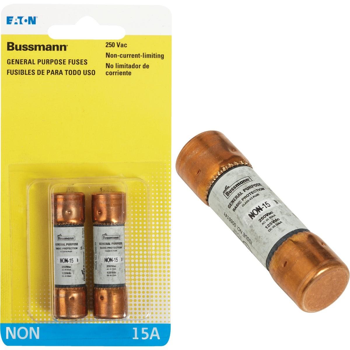 EATON Eaton BP/NON-15 Cartridge Fuse 15A 250V 2-pack