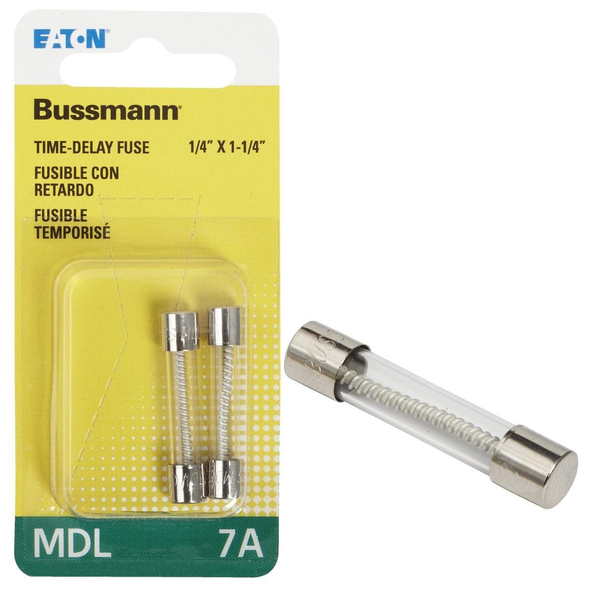 EATON Eaton BP/MDL-7 Time-delay Glass Tube Fuse 7A 2-pack