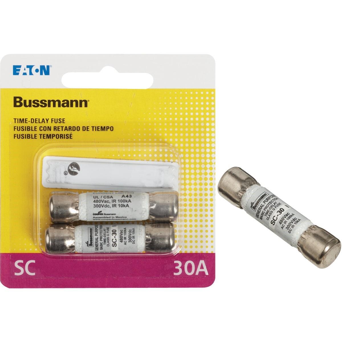 EATON Eaton BP/SC-30 Time Delay Midget Cartridge Fuse 30A