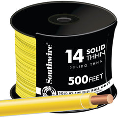 SOUTHWIRE Southwire 11584058 14 Awg Solid Thhn Wire 500 Ft Yellow