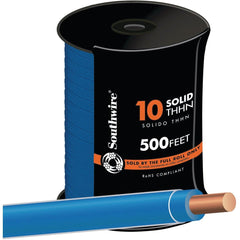 SOUTHWIRE Southwire 11598057 Thhn Wire 10 Awg Solid Blue 500 Ft 600V