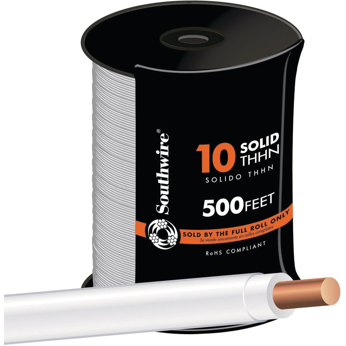 SOUTHWIRE Southwire 11596457 Thhn Wire 10 Awg Solid 500 Ft White