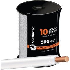 SOUTHWIRE Southwire 11596457 Thhn Wire 10 Awg Solid 500 Ft White