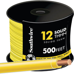 SOUTHWIRE Southwire 11592358 Thhn Wire 12 Awg Solid 500 Ft Yellow