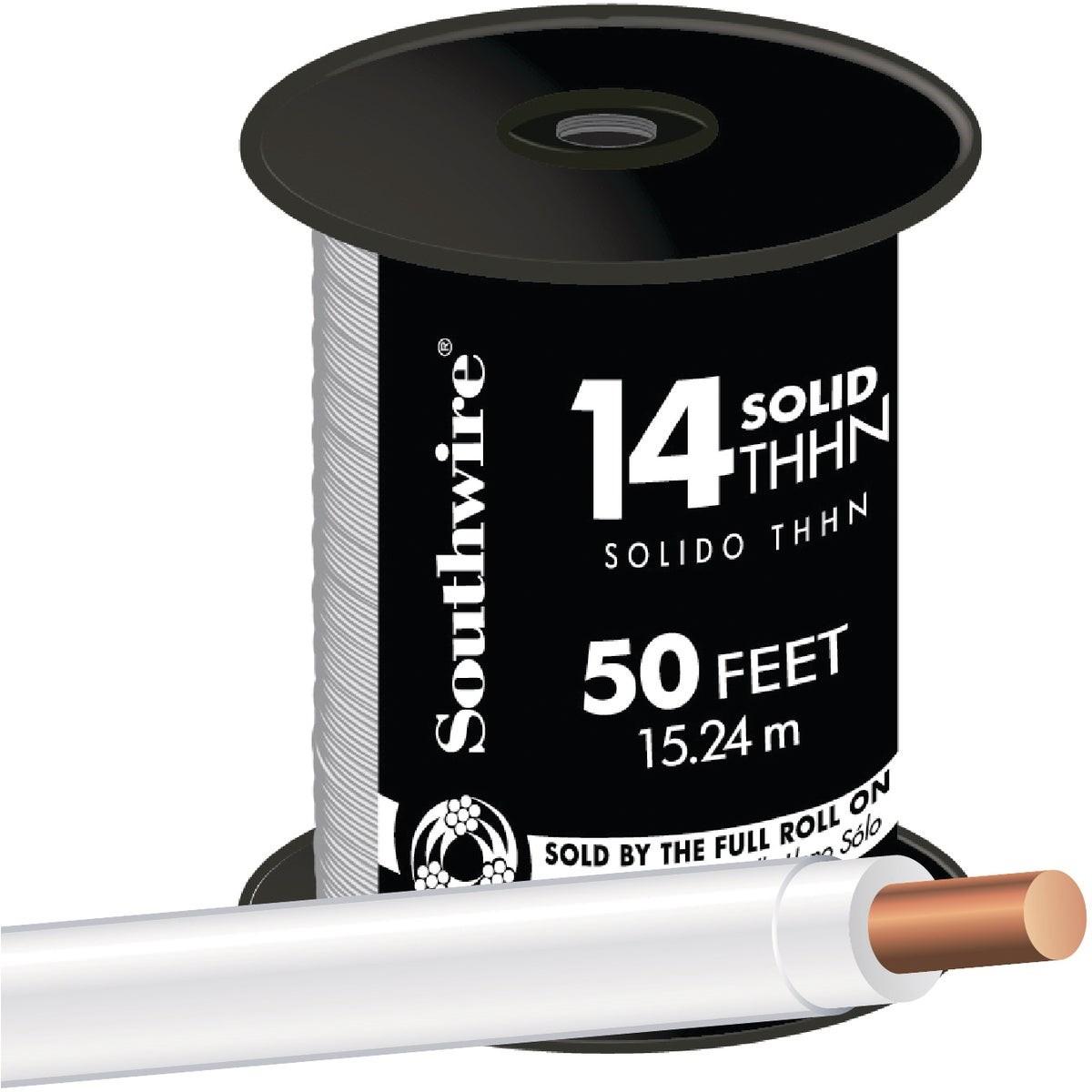 SOUTHWIRE Southwire 11580883 Solid Thhn Wire 14 Awg 600V 50 Ft White