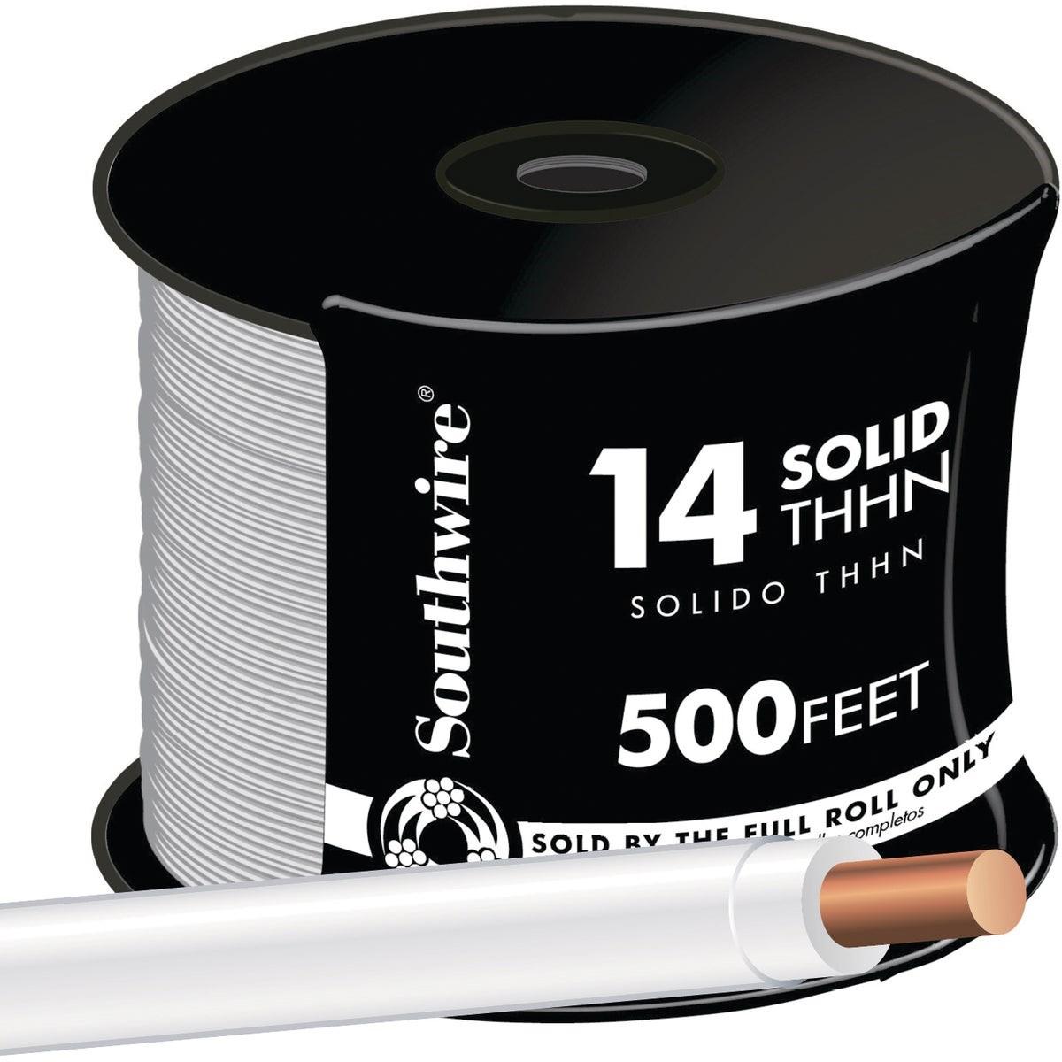 SOUTHWIRE Southwire 11580858 14 Awg Solid Thhn Wire 500 Ft White