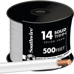 SOUTHWIRE Southwire 11580858 14 Awg Solid Thhn Wire 500 Ft White
