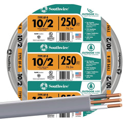 SOUTHWIRE Southwire 13056755 10 Awg 2-conductor Ufw/g Wire 250 Ft