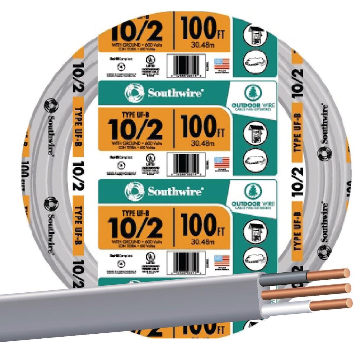 SOUTHWIRE Southwire 13056728 Uf-b Wire 10 Awg 2-conductor 100 Feet