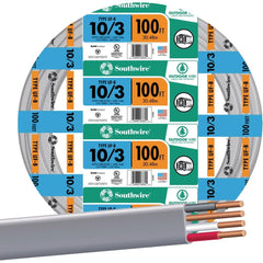 SOUTHWIRE Southwire 13059123 Uf-b Wire 10 Awg 3-conductor 100 Ft