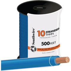 SOUTHWIRE Southwire 22976557 Thhn Wire 10 Awg Stranded 500 Ft Blue