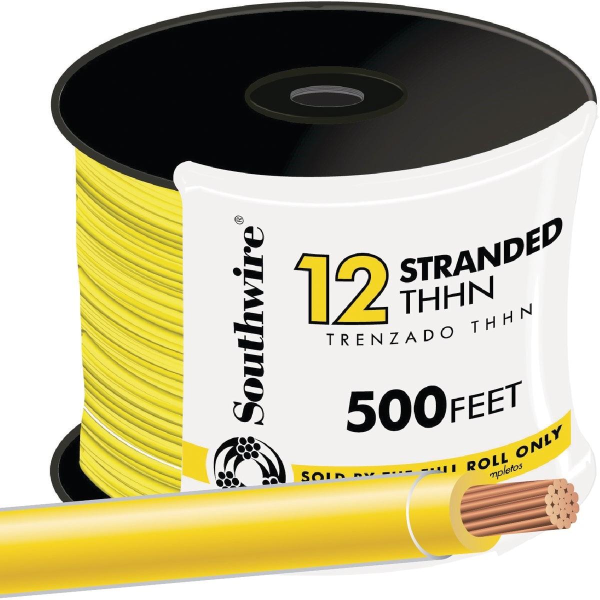 SOUTHWIRE Southwire 22969058 Thhn Wire 12 Awg Stranded 500 Ft Yellow