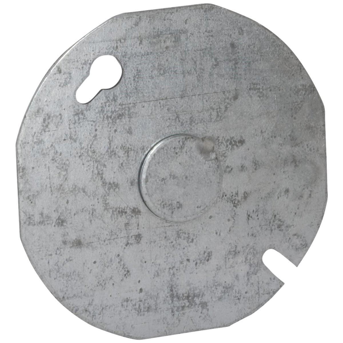 SOUTHWIRE Southwire 24C6-UPC Octagon Box Cover 3.5 in Gray Steel