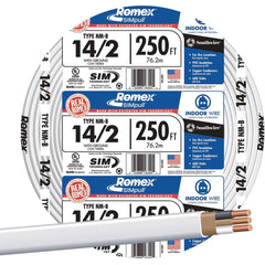 ROMEX Romex 28827455 Nm-b Wire 14/2 Solid 600V 250 Ft White