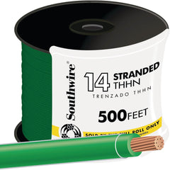 SOUTHWIRE Southwire 22959158 Thhn Wire 14 Awg Stranded Green 500 Ft