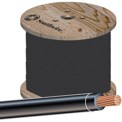 SOUTHWIRE Southwire 20499001 Thhn Wire 4 Awg Stranded Black 600V 500 Ft