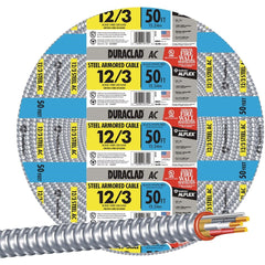 SOUTHWIRE Southwire 55275022 Ac Armored Cable 12/3 50 Ft