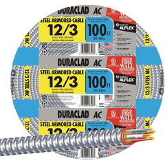 SOUTHWIRE Southwire 55275023 12/3 Ac Armored Cable 100 Ft Roll