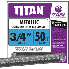 SOUTHWIRE Southwire 55082722 Liquidtight Flexible Metal Conduit 3/4 in X 50 Ft