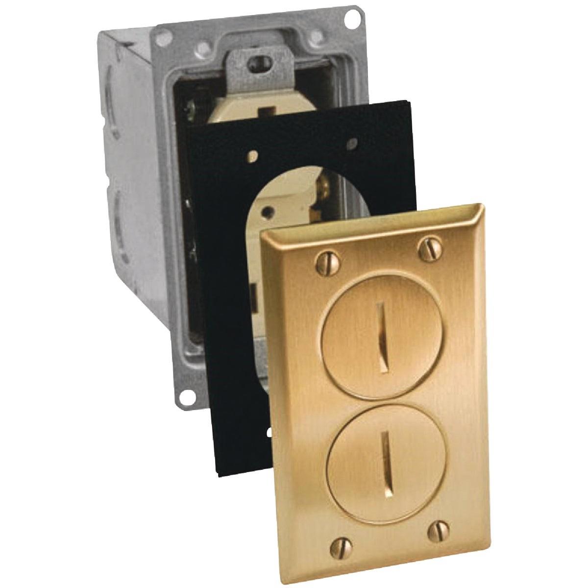 SOUTHWIRE Southwire FBCVBR-1TR-KIT Brass Floor Box Outlet Kit