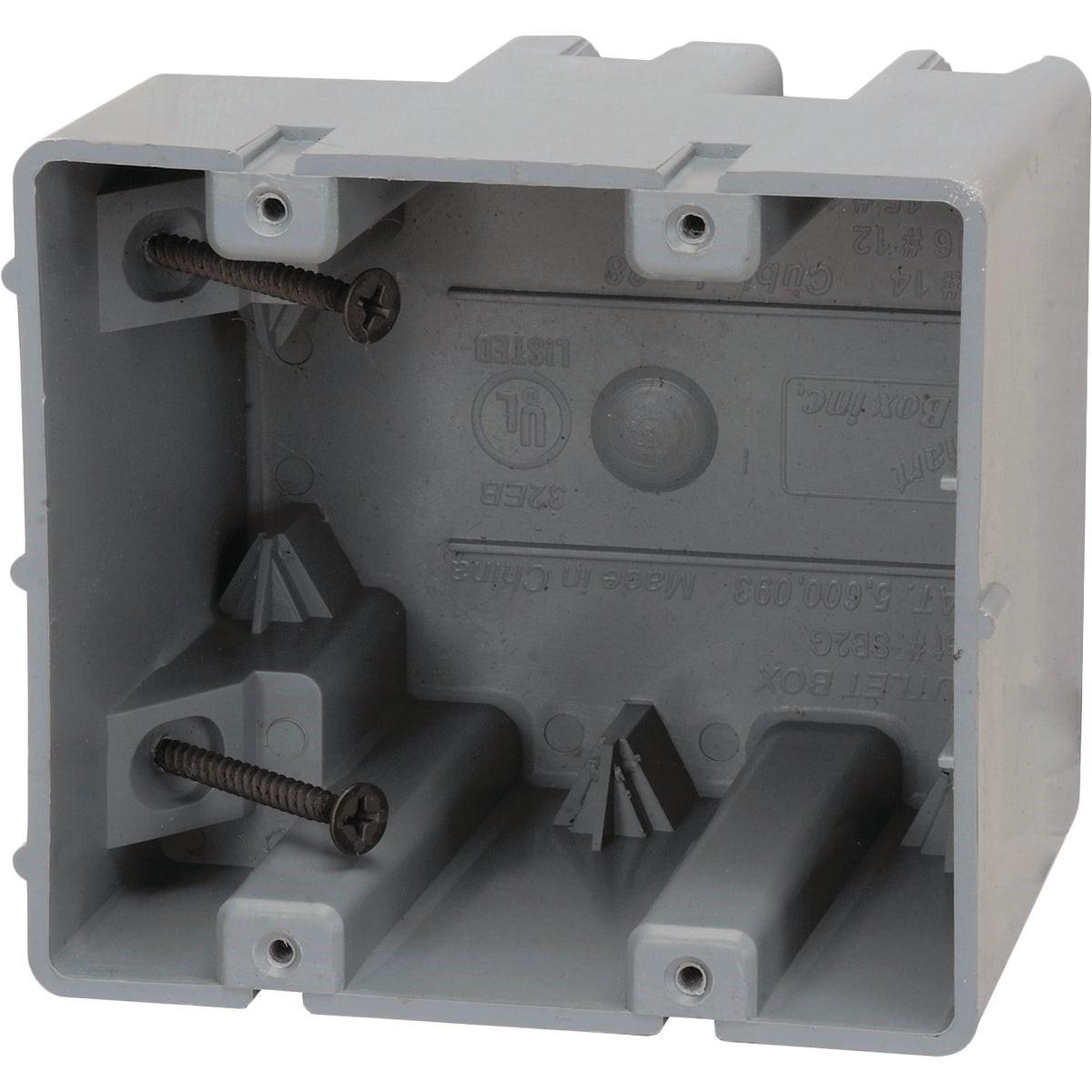 MADISON ELECTRIC Madison Electric MSB2G 2-gang Pvc Wall Box