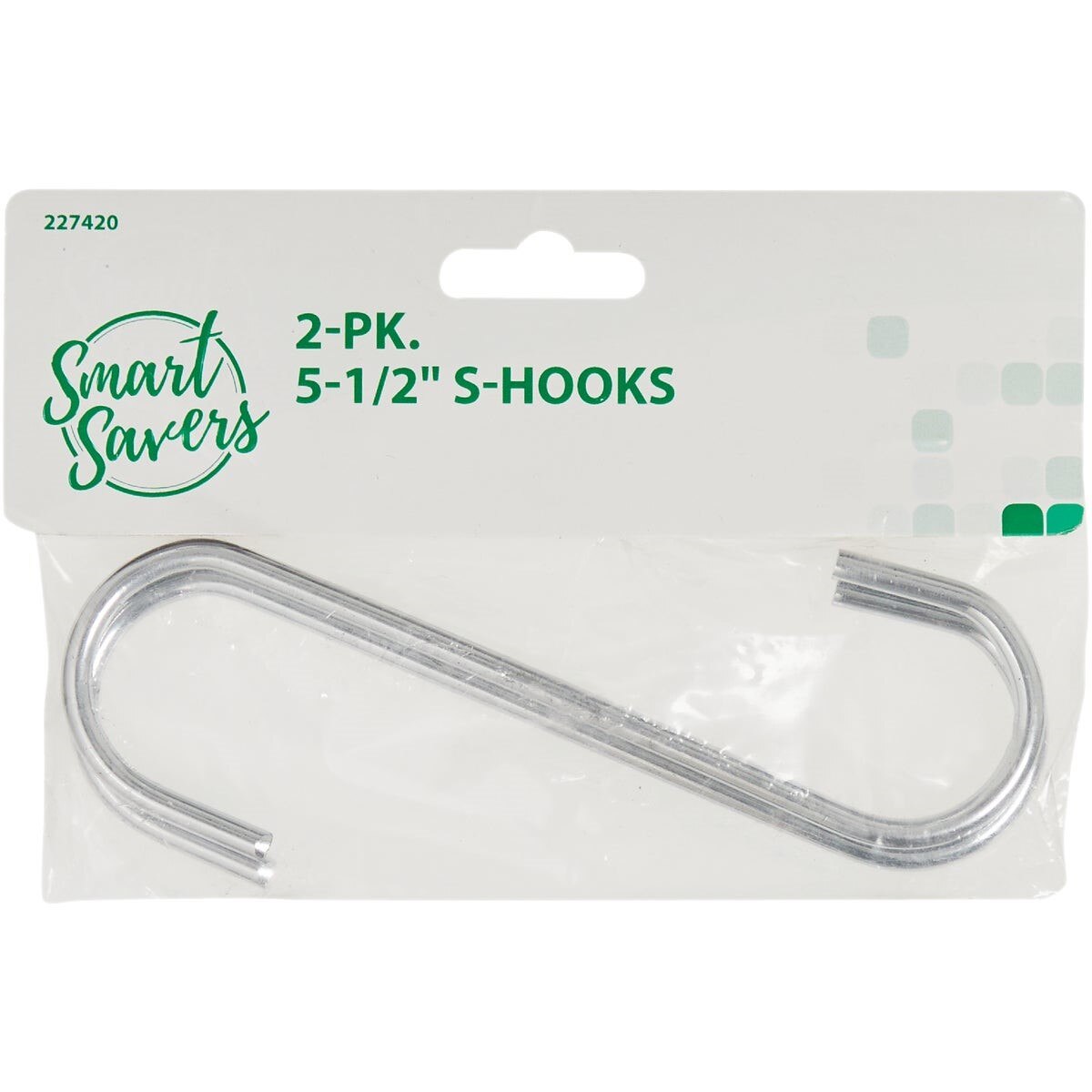 SMART SAVERS Honeywell 227420 Zinc Open S Hook 5.5 in 2-pack