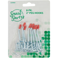 SMART SAVERS Honeywell 820433 Angled Pegboard Hook 2 Inches 8-count