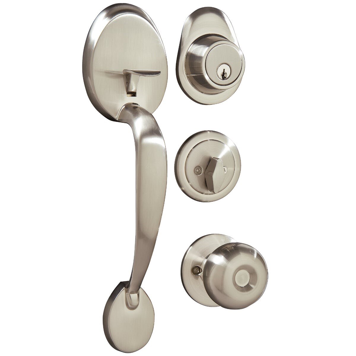 STEEL PRO Honeywell 70710/5287BN Cp Brushed Nickel Door Handleset