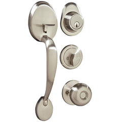 STEEL PRO Honeywell 70710/5287BN Cp Brushed Nickel Door Handleset