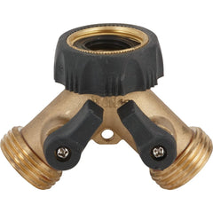 BEST GARDEN Honeywell 59018 Brass Y-connector Hose Shutoff