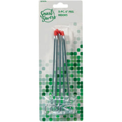 SMART SAVERS Honeywell 820435 Angled Pegboard Hook 6 Inch 5-count