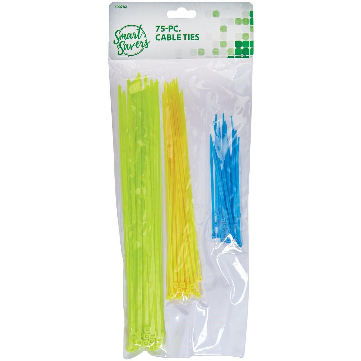 SMART SAVERS Honeywell BT1221(PBH) Nylon Cable Tie Assortment 75-piece