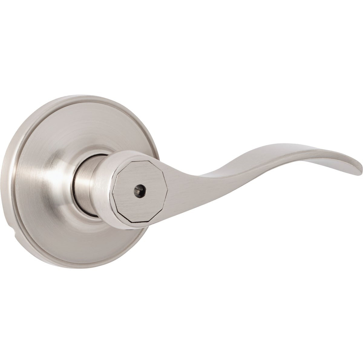 STEEL PRO Honeywell LC2X201B Steel Privacy Door Lever Brushed Nickel