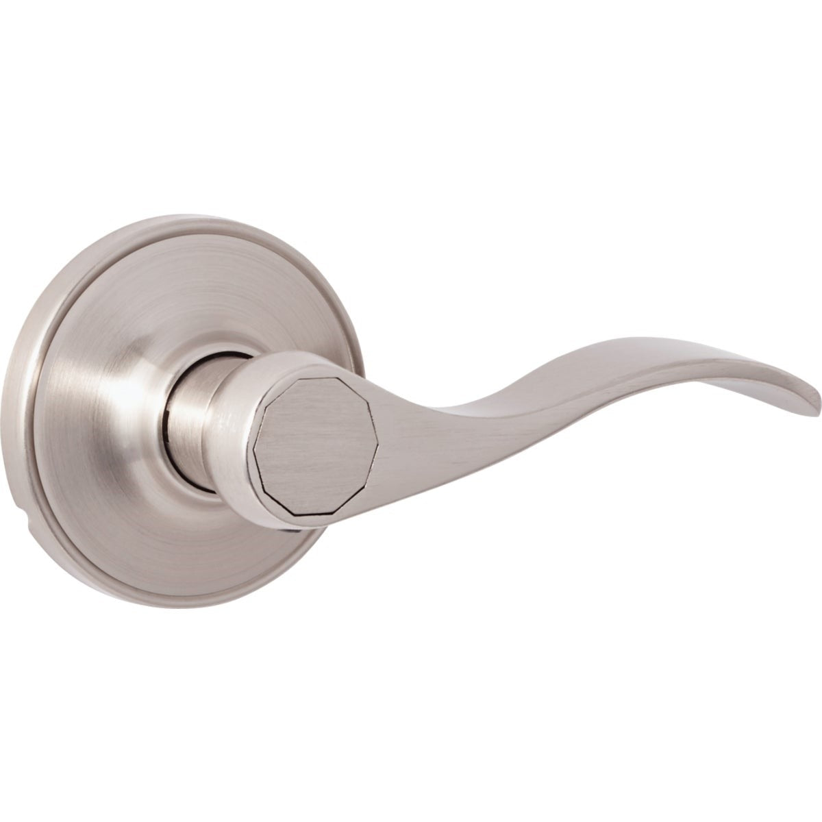STEEL PRO Honeywell LC2X203B Passage Door Lever Wave Brushed Nickel