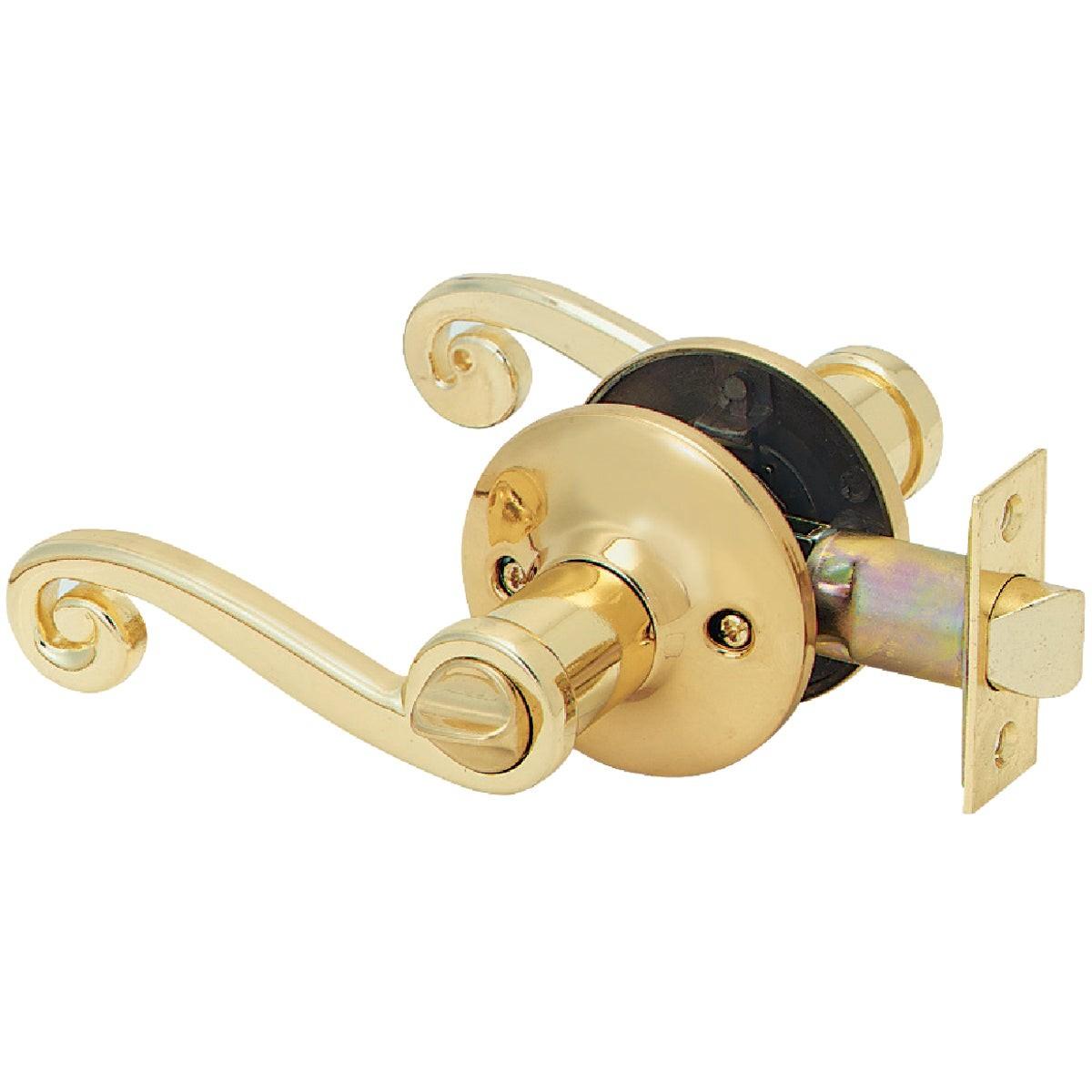 STEEL PRO Honeywell L6701B Privacy Door Lever Scroll Polished Brass