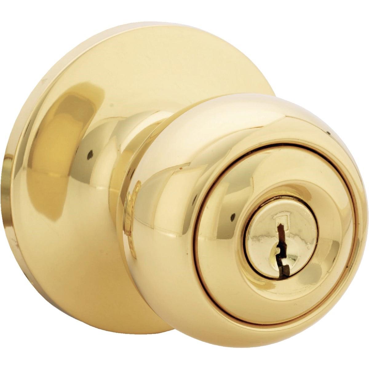 STEEL PRO Honeywell TW700B Entry Door Knob Polished Brass Keyed