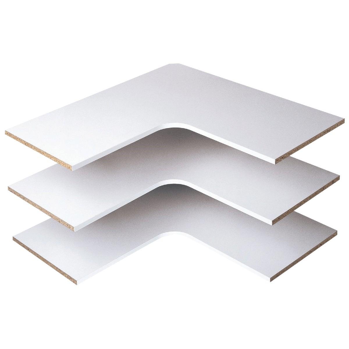 EASY TRACK Honeywell RS3003 Corner Shelf 29-7/8 in White 3 Pack